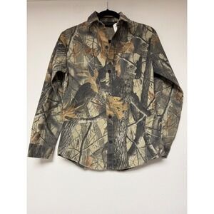 Liberty Camouflage Long Sleeve Button Up Shirt Men's Large Regular Outdoor Work